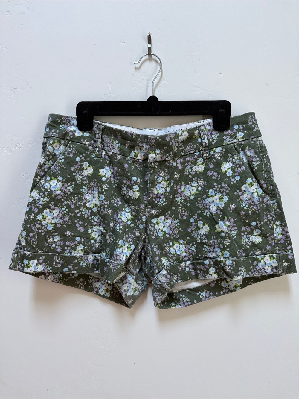Dear John Olive Green Floral Bermuda Shorts